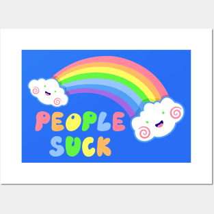 People Suck Doom Rainbow Posters and Art